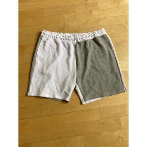 Bp "ottomna" colorblock white gray casual stretch shorts men's